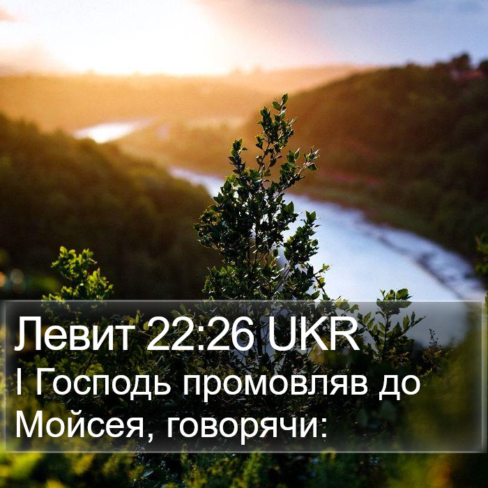 Левит 22:26 UKR Bible Study