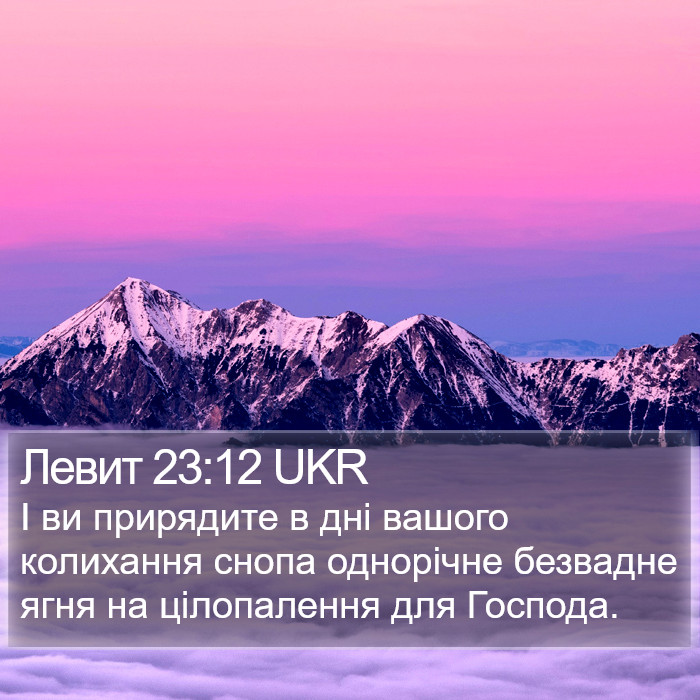 Левит 23:12 UKR Bible Study