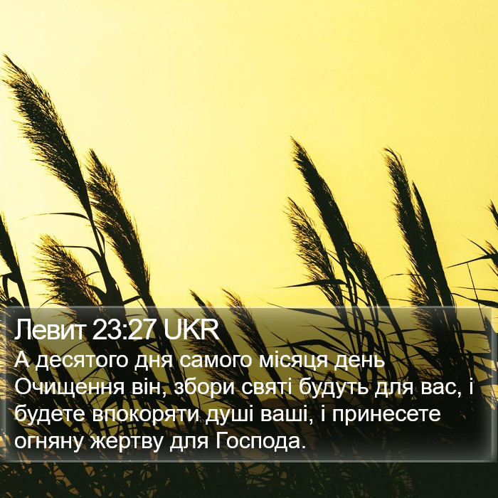 Левит 23:27 UKR Bible Study