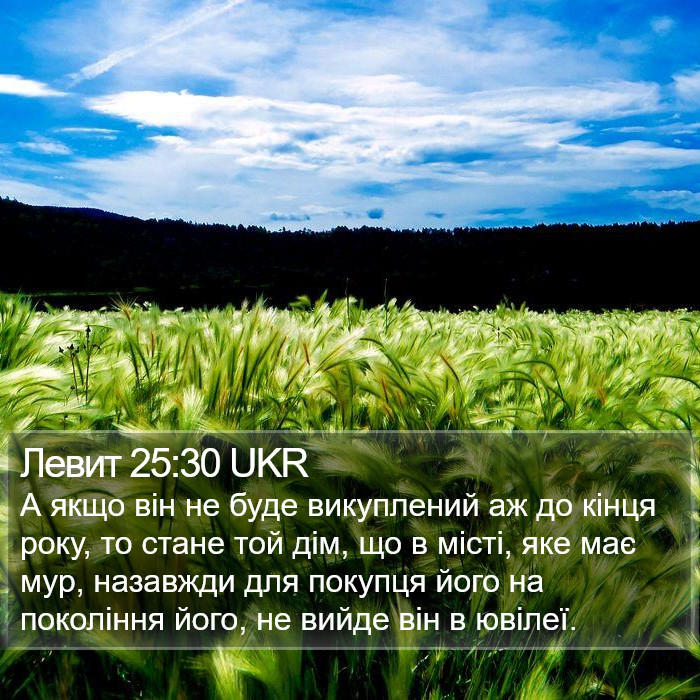 Левит 25:30 UKR Bible Study