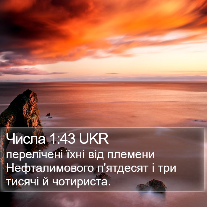 Числа 1:43 UKR Bible Study