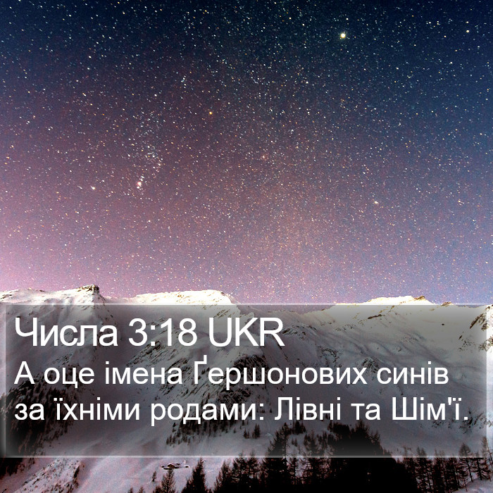 Числа 3:18 UKR Bible Study