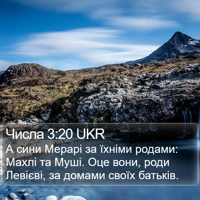 Числа 3:20 UKR Bible Study