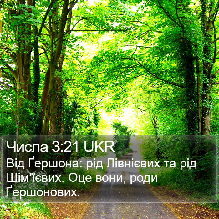 Числа 3:21 UKR Bible Study