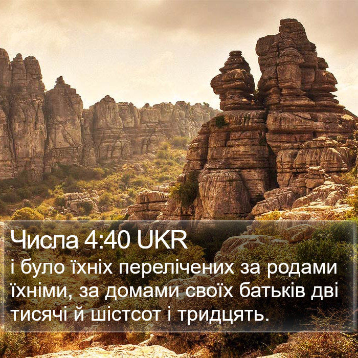 Числа 4:40 UKR Bible Study