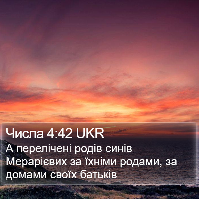 Числа 4:42 UKR Bible Study