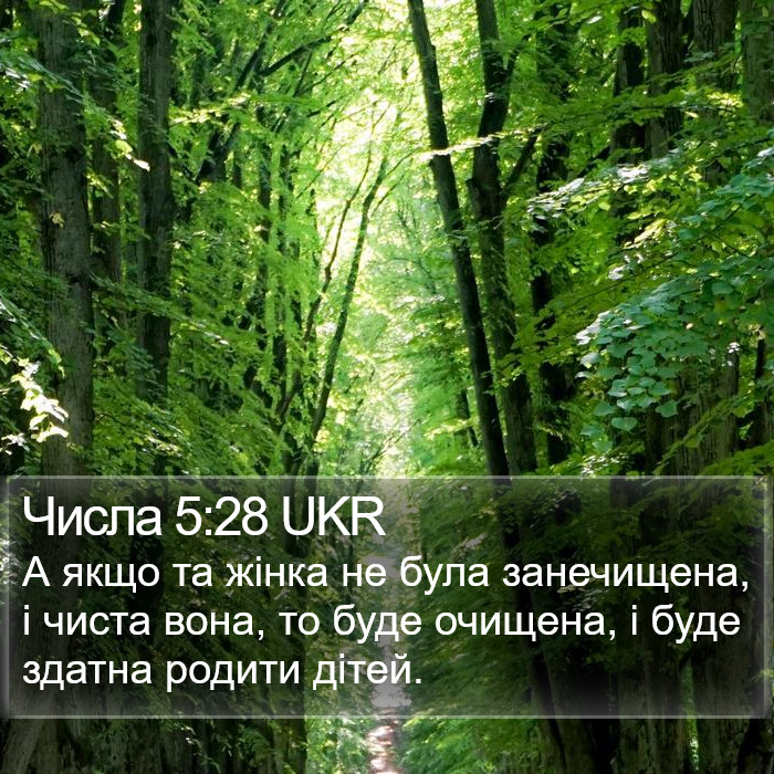 Числа 5:28 UKR Bible Study