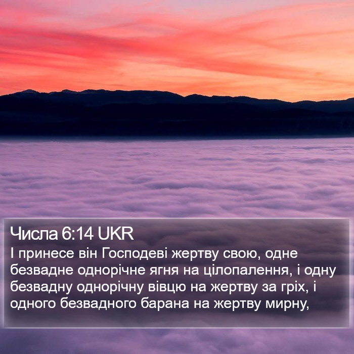 Числа 6:14 UKR Bible Study