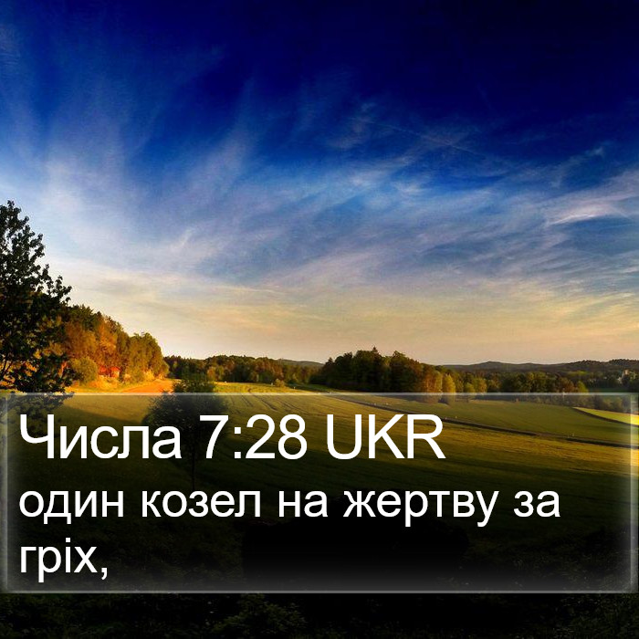 Числа 7:28 UKR Bible Study