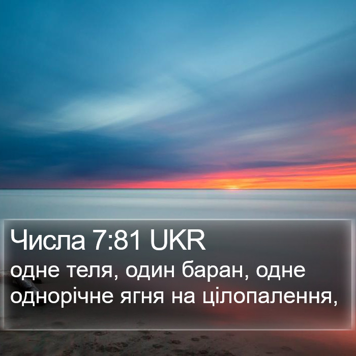 Числа 7:81 UKR Bible Study