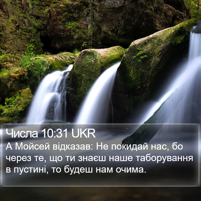 Числа 10:31 UKR Bible Study