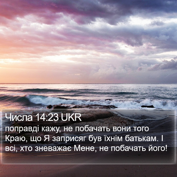 Числа 14:23 UKR Bible Study