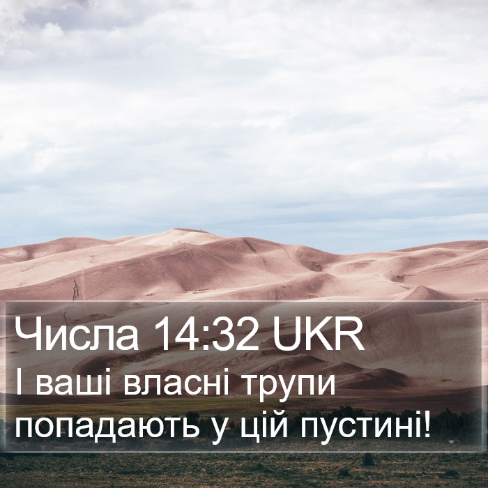 Числа 14:32 UKR Bible Study