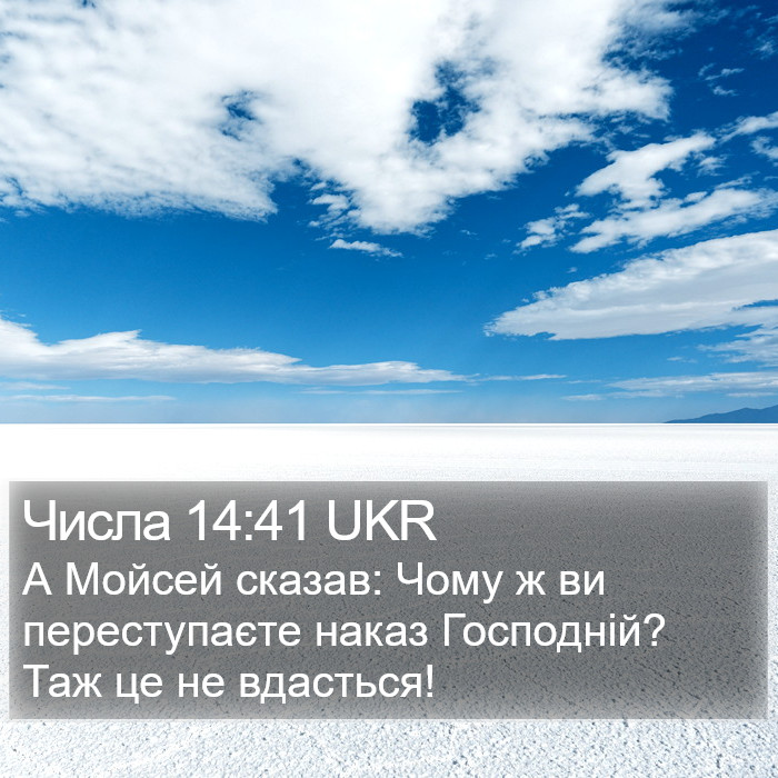 Числа 14:41 UKR Bible Study