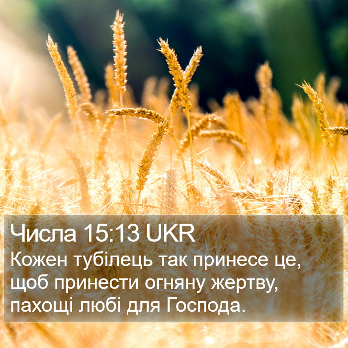 Числа 15:13 UKR Bible Study