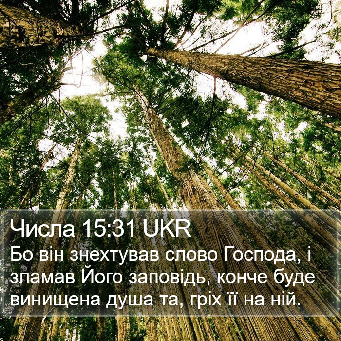 Числа 15:31 UKR Bible Study
