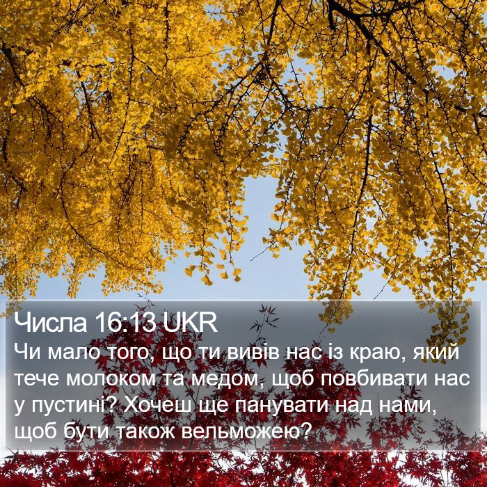 Числа 16:13 UKR Bible Study