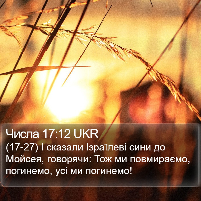 Числа 17:12 UKR Bible Study