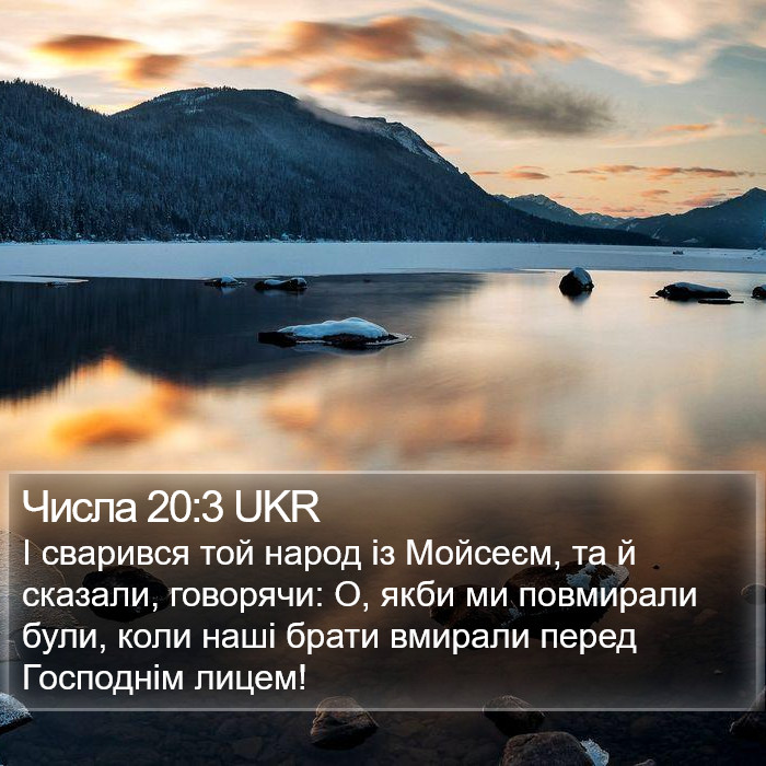 Числа 20:3 UKR Bible Study