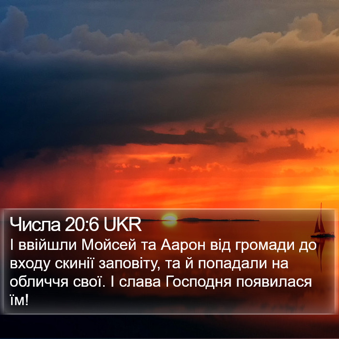 Числа 20:6 UKR Bible Study