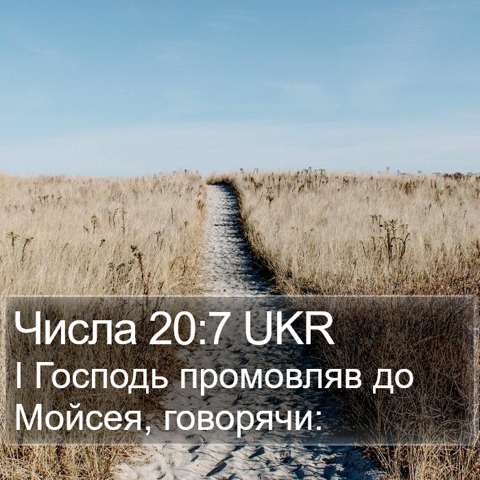 Числа 20:7 UKR Bible Study