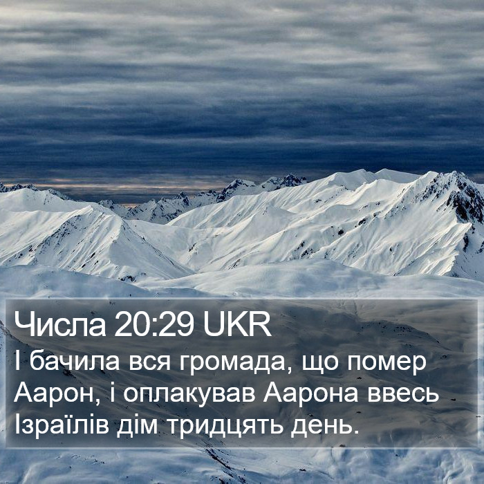 Числа 20:29 UKR Bible Study