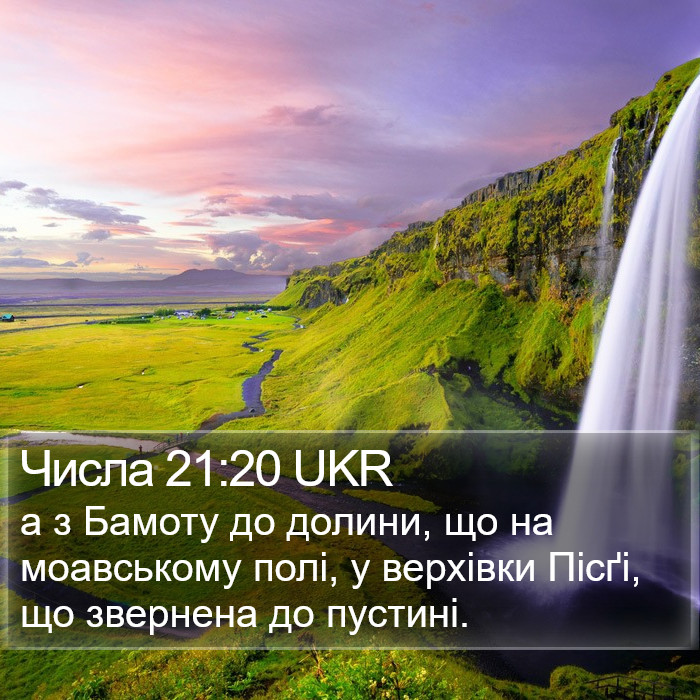 Числа 21:20 UKR Bible Study