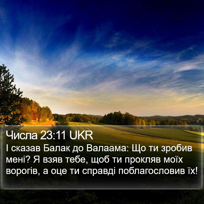 Числа 23:11 UKR Bible Study