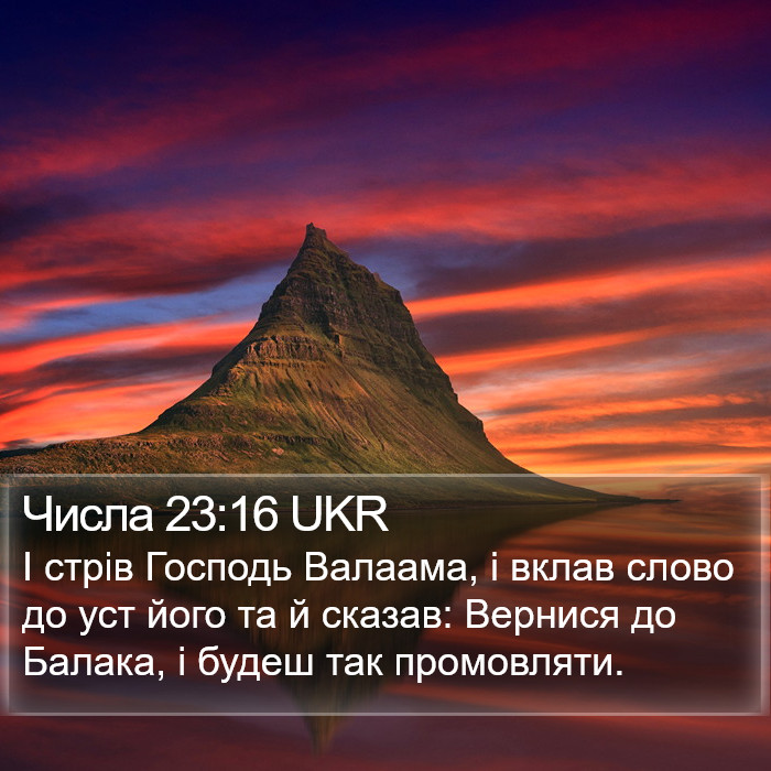 Числа 23:16 UKR Bible Study