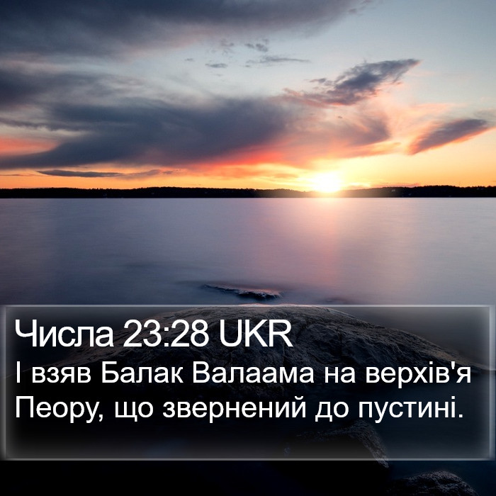 Числа 23:28 UKR Bible Study