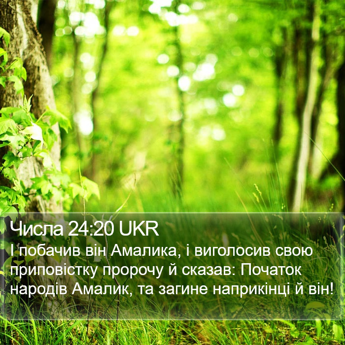 Числа 24:20 UKR Bible Study