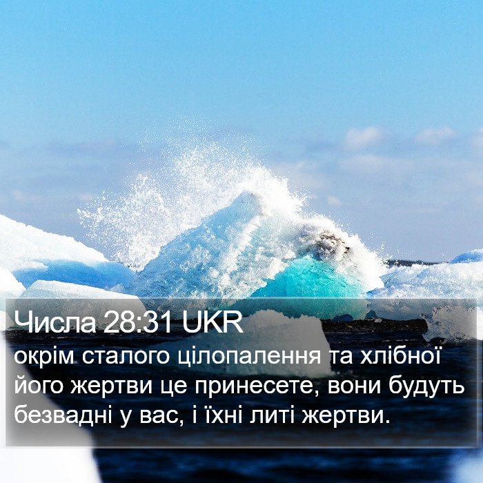 Числа 28:31 UKR Bible Study