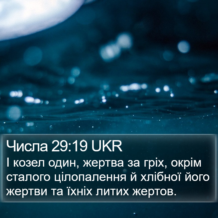 Числа 29:19 UKR Bible Study