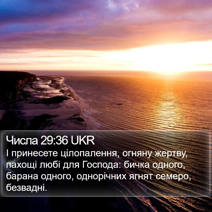 Числа 29:36 UKR Bible Study