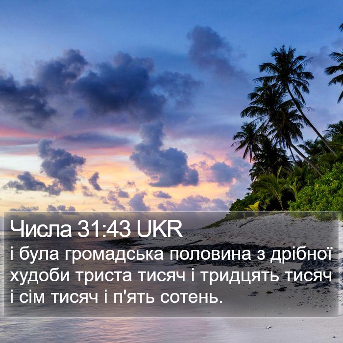 Числа 31:43 UKR Bible Study