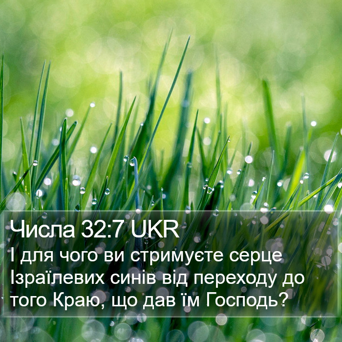 Числа 32:7 UKR Bible Study