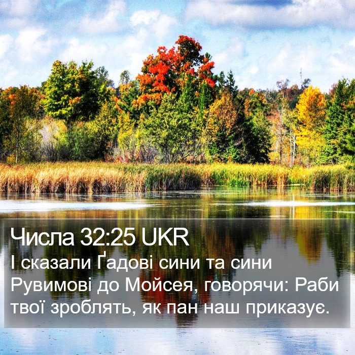 Числа 32:25 UKR Bible Study