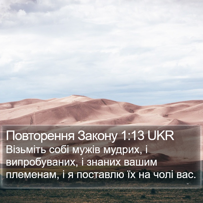 Повторення Закону 1:13 UKR Bible Study