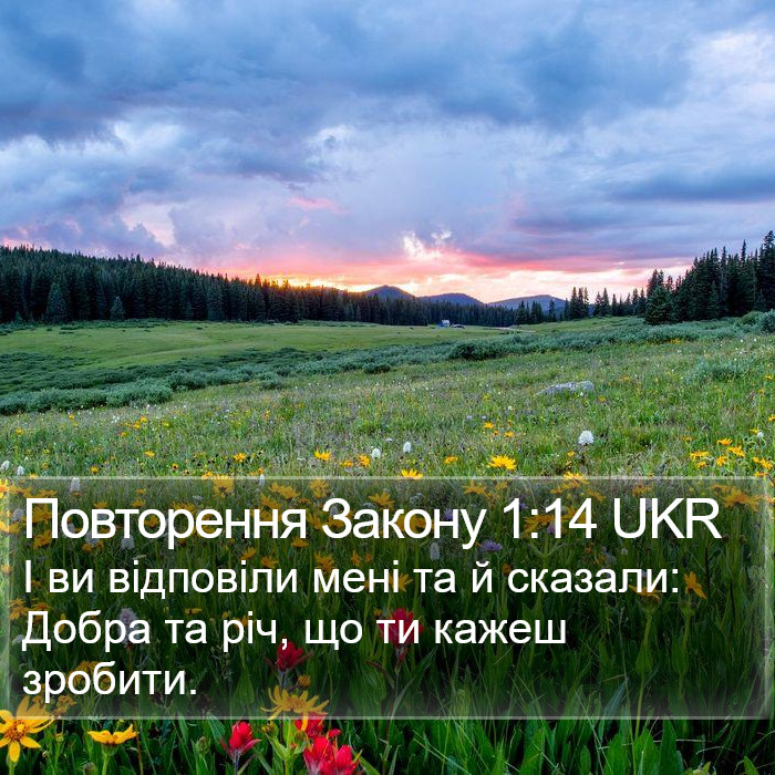 Повторення Закону 1:14 UKR Bible Study