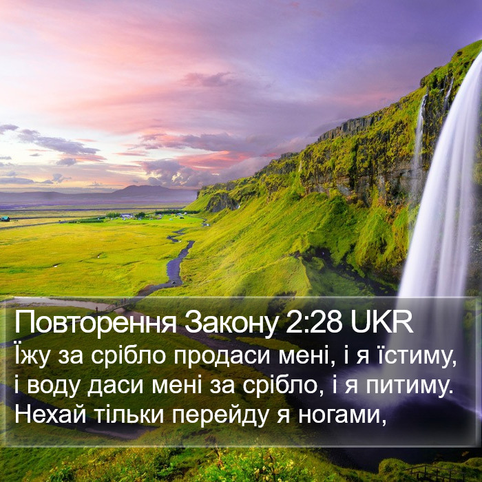 Повторення Закону 2:28 UKR Bible Study