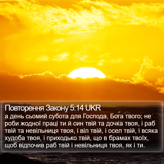 Повторення Закону 5:14 UKR Bible Study
