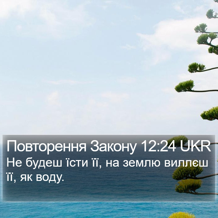 Повторення Закону 12:24 UKR Bible Study