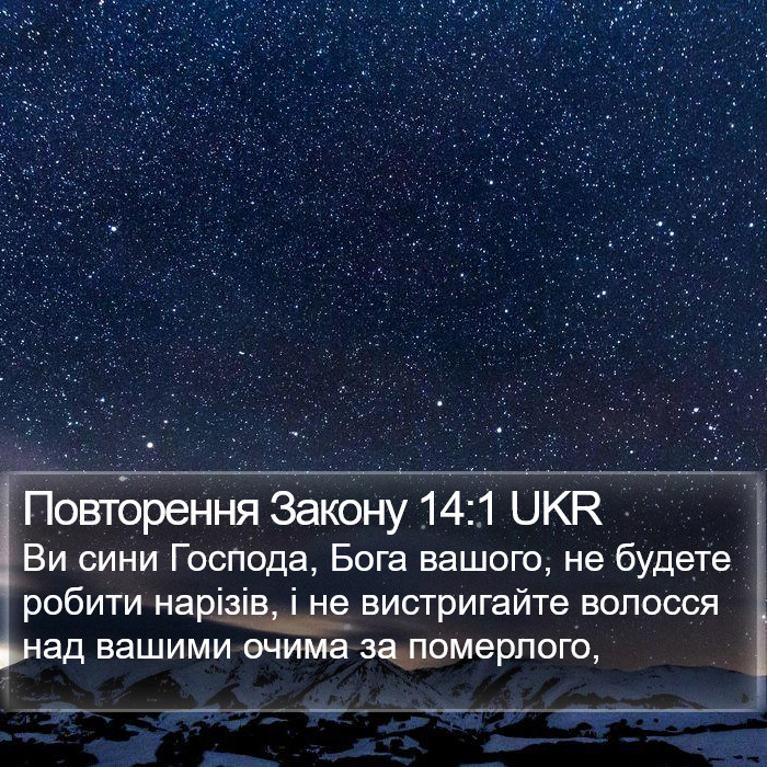 Повторення Закону 14:1 UKR Bible Study