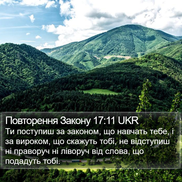 Повторення Закону 17:11 UKR Bible Study