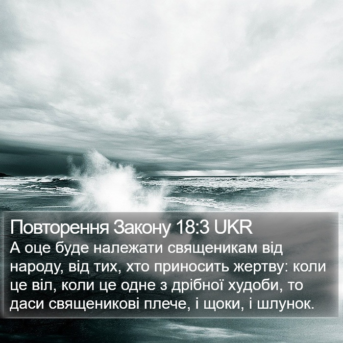 Повторення Закону 18:3 UKR Bible Study