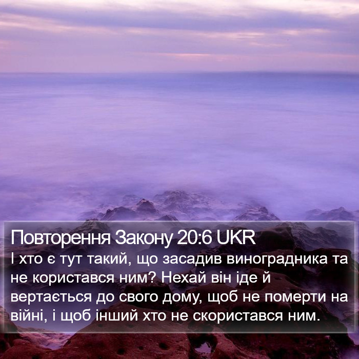 Повторення Закону 20:6 UKR Bible Study