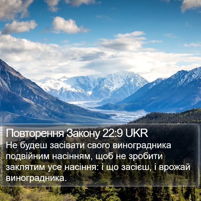 Повторення Закону 22:9 UKR Bible Study