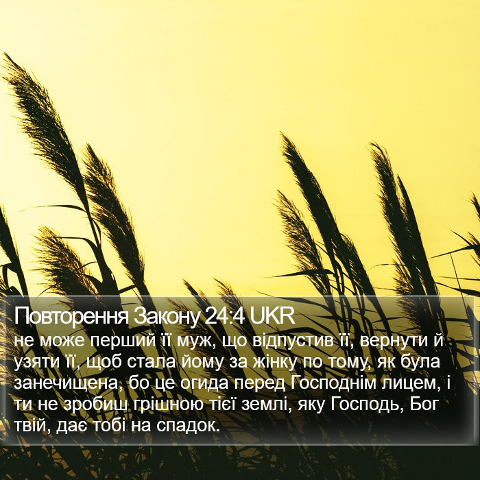 Повторення Закону 24:4 UKR Bible Study