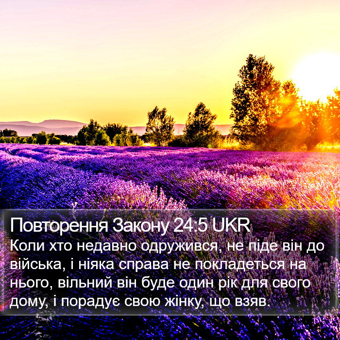 Повторення Закону 24:5 UKR Bible Study