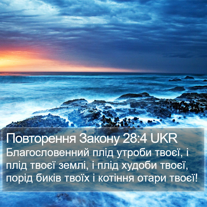 Повторення Закону 28:4 UKR Bible Study